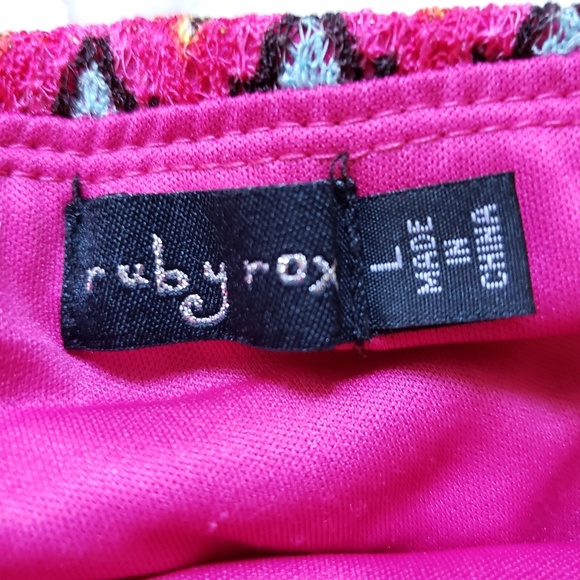 Ruby Rox Strapless Multi-Color Patterned Dress - Picture 6 of 7